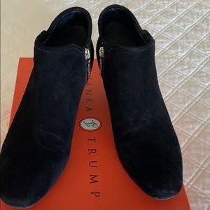 Ivanka Trump Roni Suede Black Booties.